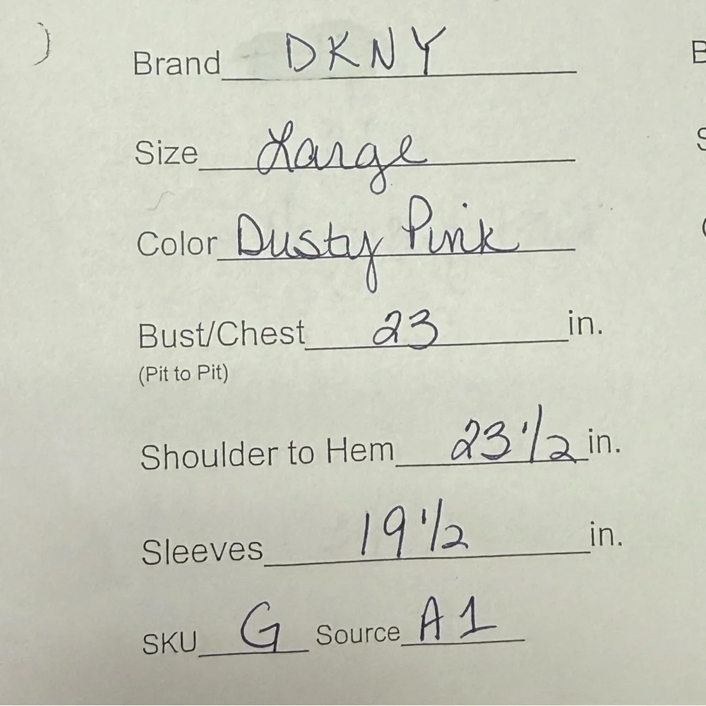 DKNY Blush Pink Ribbed Knit Sweater L Soft Cozy Crewneck Pullover Winter - Picture 7 of 7